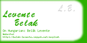 levente belak business card