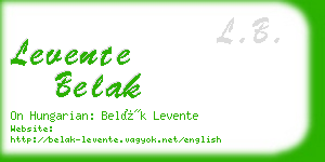 levente belak business card